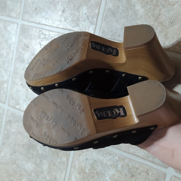 Korks Women' s Woodley Mules Black Suede sz 6 - Picture 9 of 10